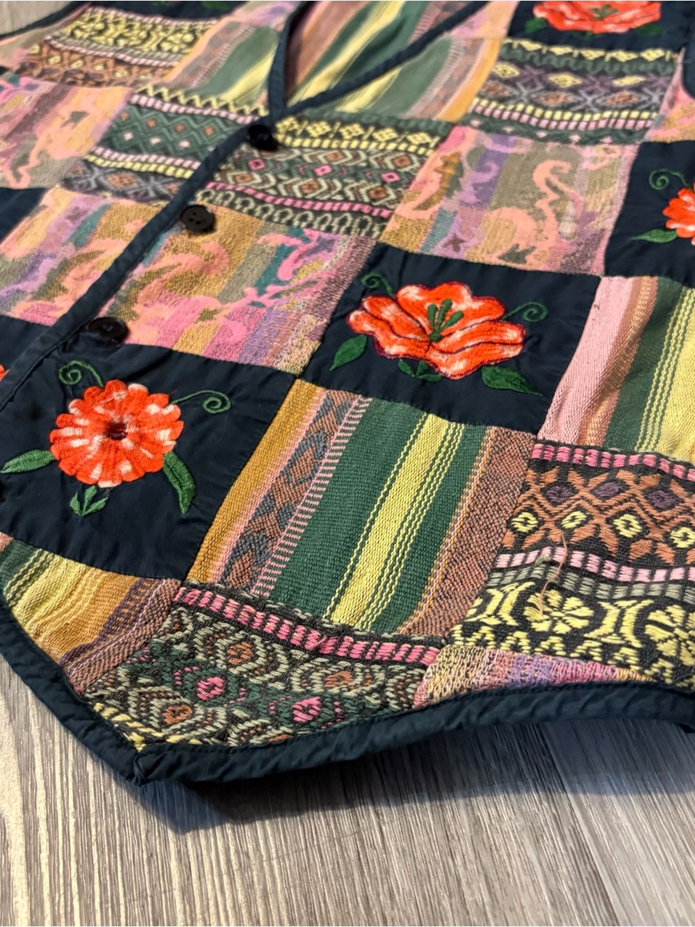 90’s/00’s Le Chateau Floral Embroidered Boho Vest